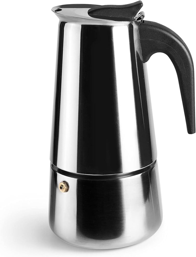 Ibili - Cafetière à Expresso Moka, 10 Tasses, 460 ml, Acier Inoxydable, Compatible avec les Plaques à Induction