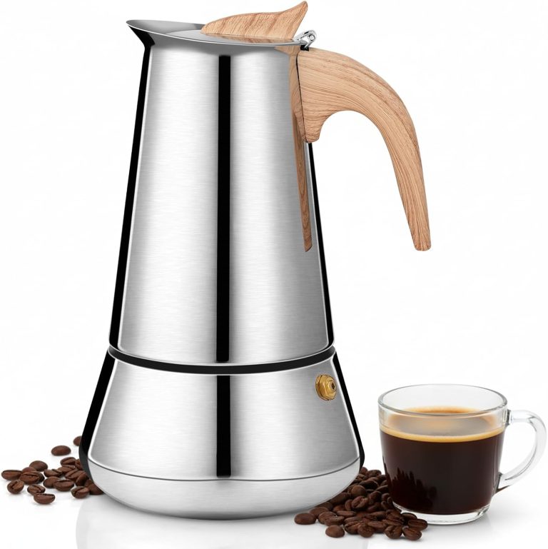VINATO Cafetière Italienne 6 Tasses Moka Inox Compatible Induction