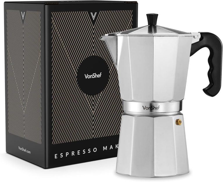 VonShef Cafetière Italienne Moka en Aluminium, 12 Tasses, 600 ml