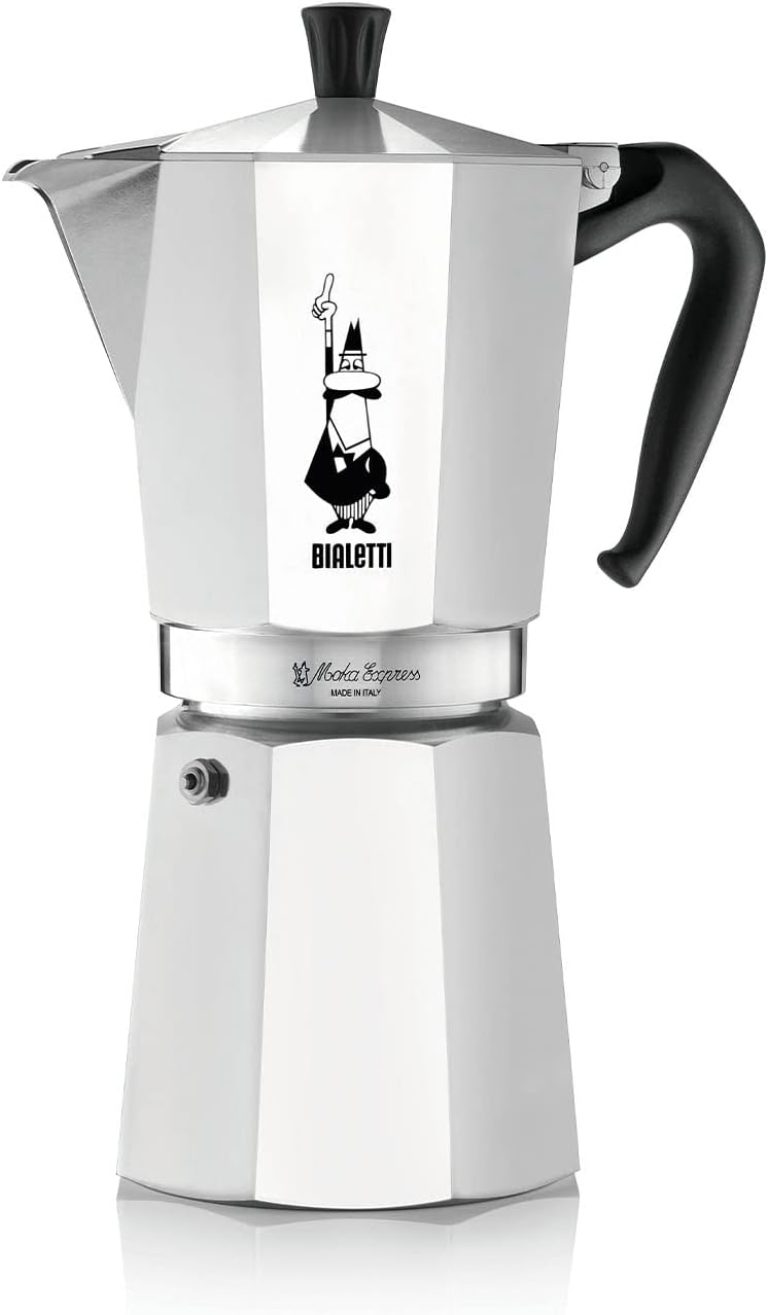 Bialetti - Moka Express: La Cafetière Expresso Iconique, Le Vrai Café Italien, Cafetière Moka 18 Tasses (800 Ml), Aluminium, Argenté